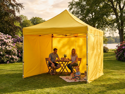 Pop up gazebo 3x3m yellow with steel frame for outdoor events - product detail