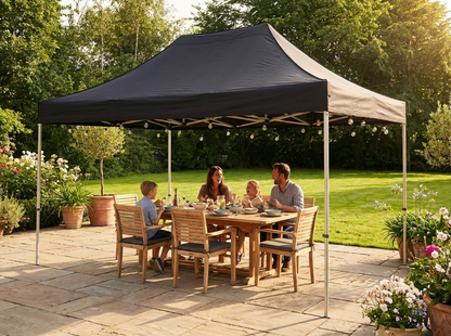 Black pop up gazebo 3x4.5m with aluminium frame for outdoor events - view 3