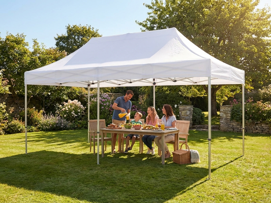 White pop up gazebo with aluminium frame for outdoor events - product detail