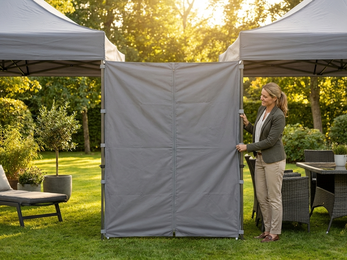 Pop-Up Gazebo Infill Panels in Grey for Outdoor Events - view 3