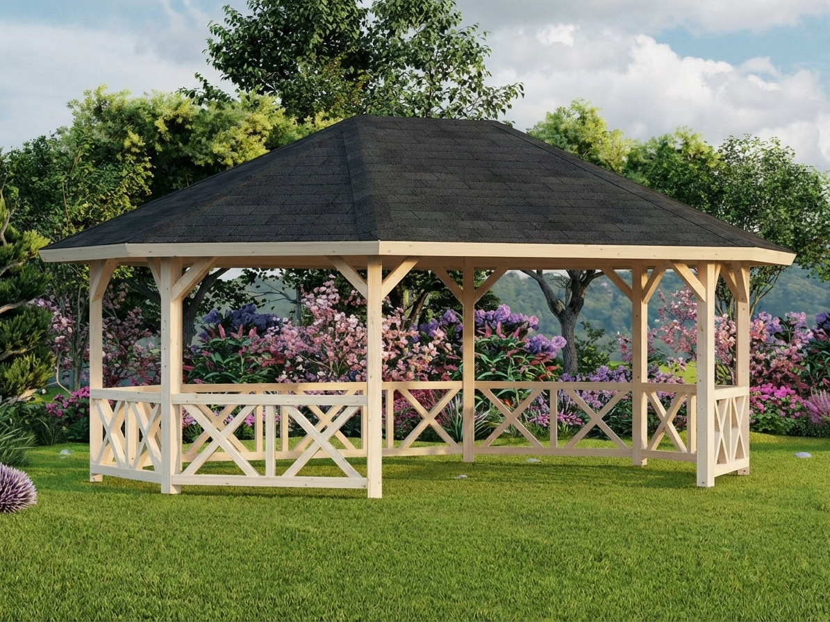 Wooden Gazebo in Nordic Spruce for outdoor use - product detail