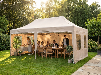 Pop up gazebo 4x8 m Latte with aluminium frame for outdoor events - view 3