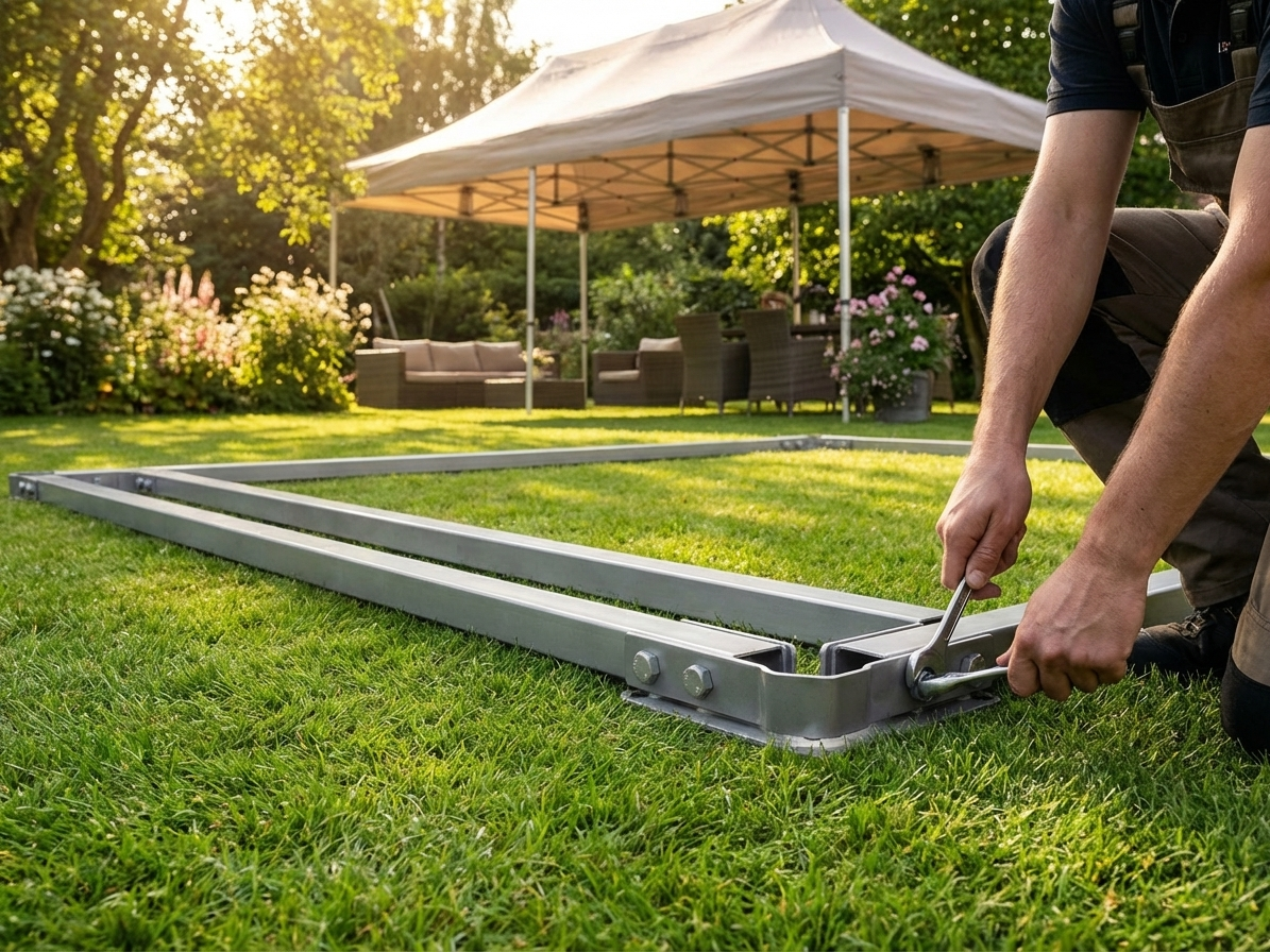 Steel Ground Bar for Event Tents, 4x6m - product detail