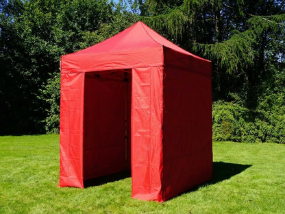 Red pop up gazebo with steel frame for outdoor events - product detail