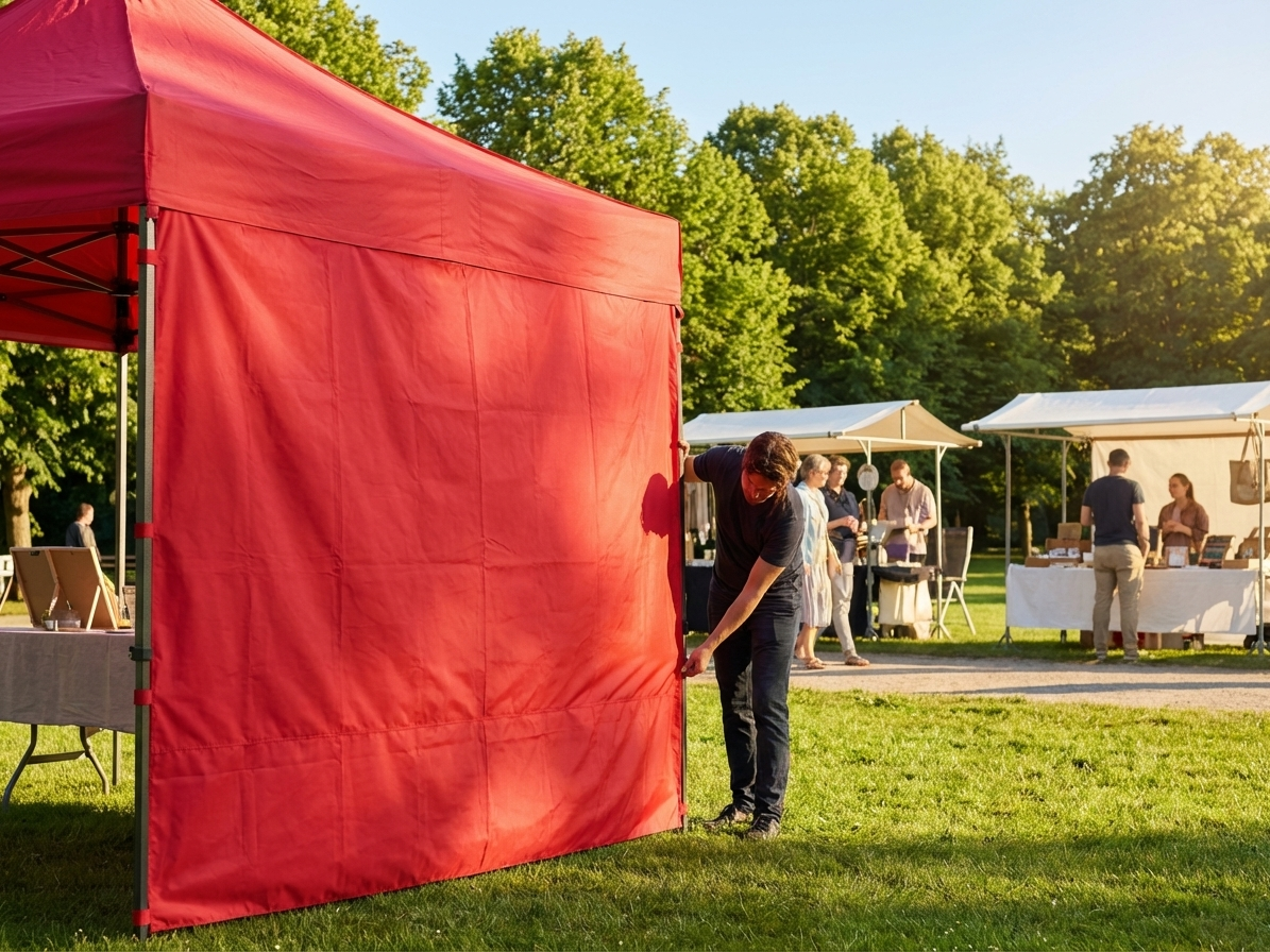 Flexible tent sidewall 70x200 cm made from durable PVC for event use - view 3