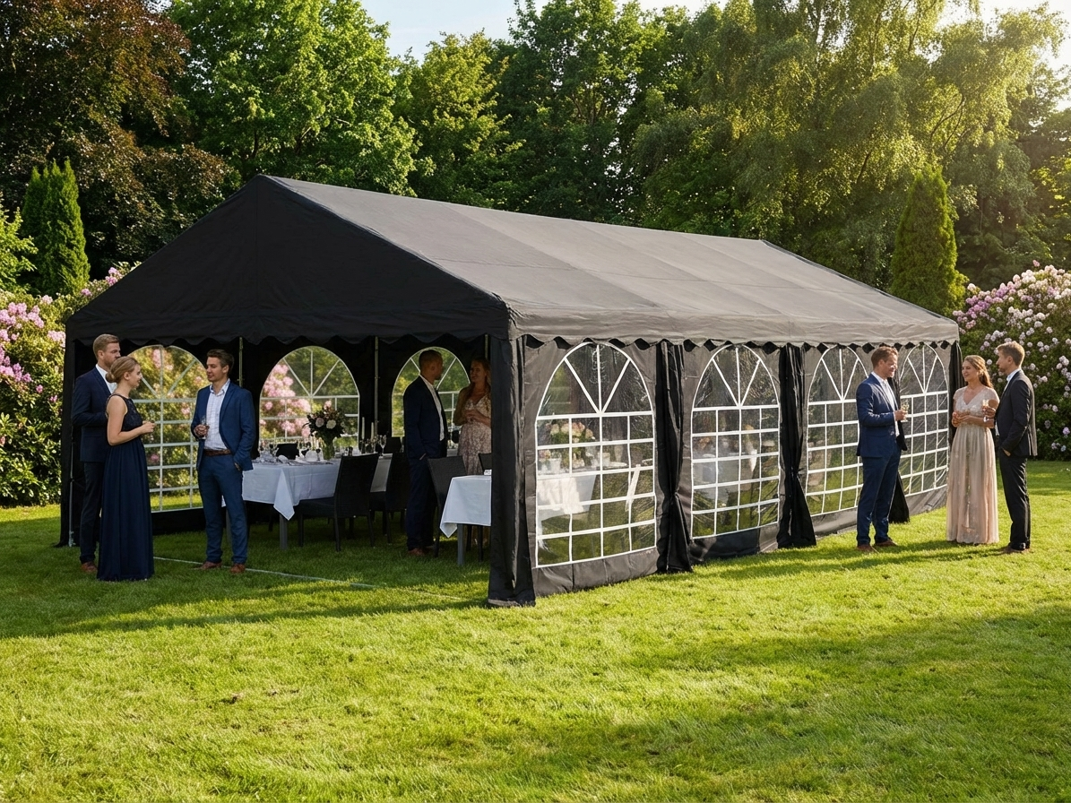 Black Marquee Tent 5x8 m for Outdoor Use - product detail