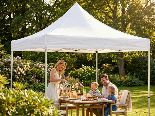 Gazebo roof cover in white, 3x3m size, for outdoor use