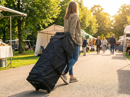 Carry Bag with Wheels in Black for Event Use