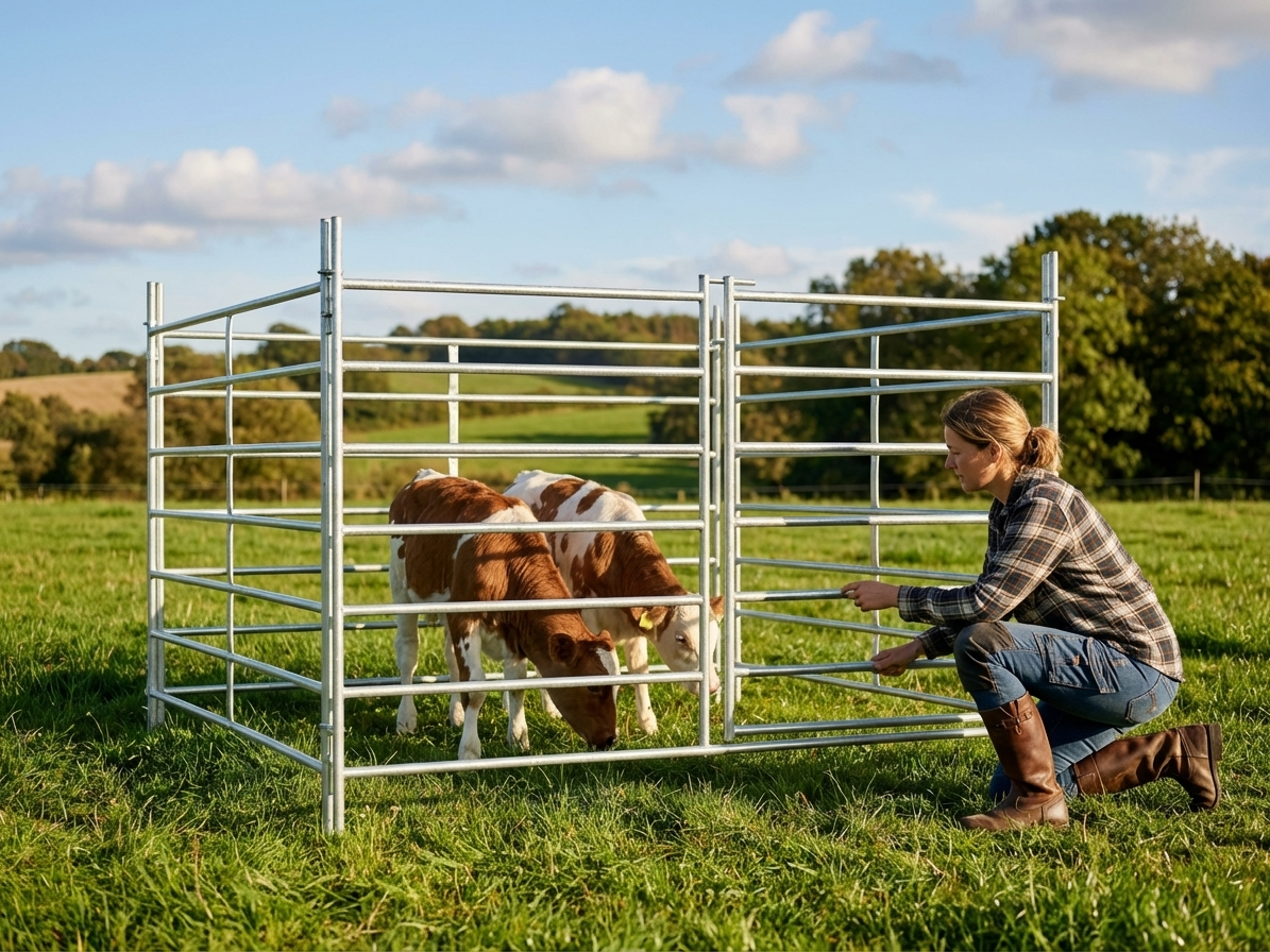 Silver animal enclosure made of galvanised steel, 1.5x1.22m - view 3