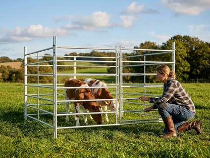 Silver animal enclosure made of galvanised steel, 1.5x1.22m - view 3
