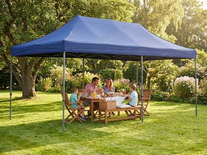 Pop Up Gazebo 3x6 m Dark Blue Steel Frame for Outdoor Events