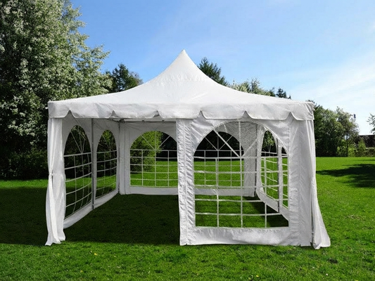 White 4x4 m Marquee Pagoda PVC Polyester