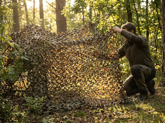 Woodland camouflage net, nylon polyurethane coated, 1.4x3m - product detail