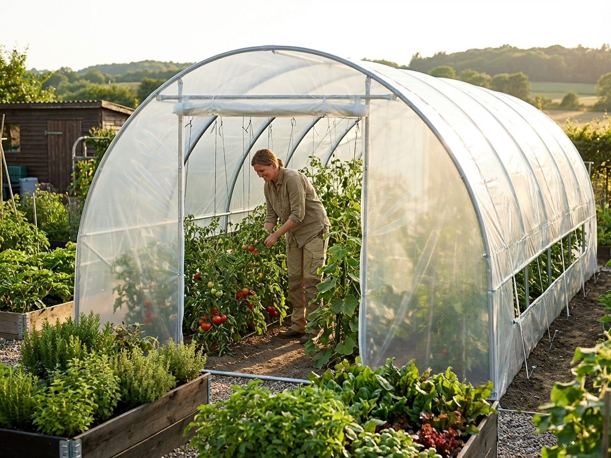 Transparent polytunnel greenhouse cover made of 100-micron PO film - view 3