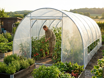 Transparent polytunnel greenhouse cover made of 100-micron PO film - view 3