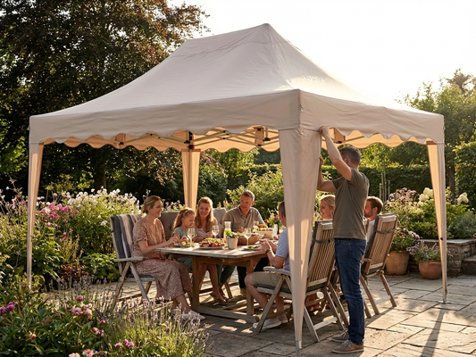 Gazebo roof cover in latte colour for 4x8m size - product detail