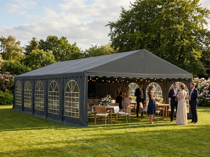 Dark Grey PVC Marquee 6x12 m for outdoor events - view 3