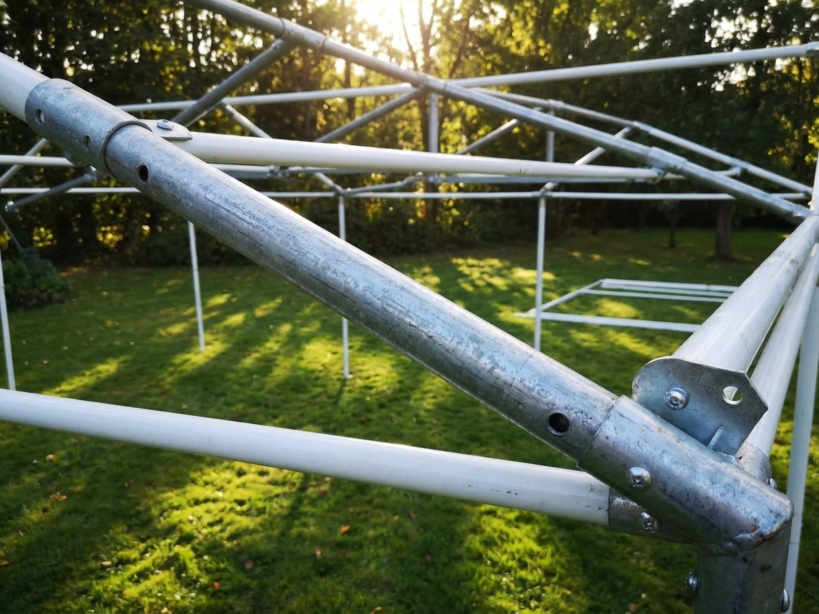 Galvanised steel tube for roof support, Ø38 mm, 2210 mm - product detail