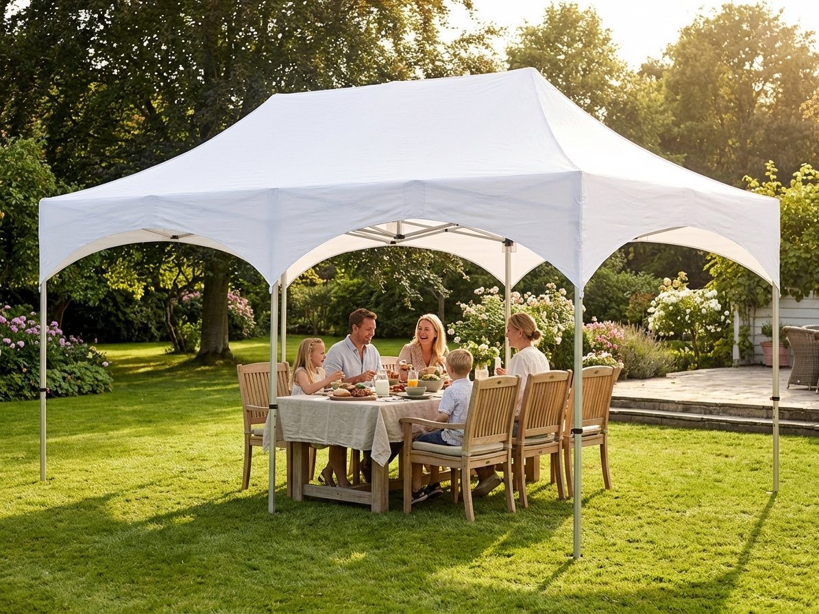 Pop up gazebo 3x6m white with aluminium frame