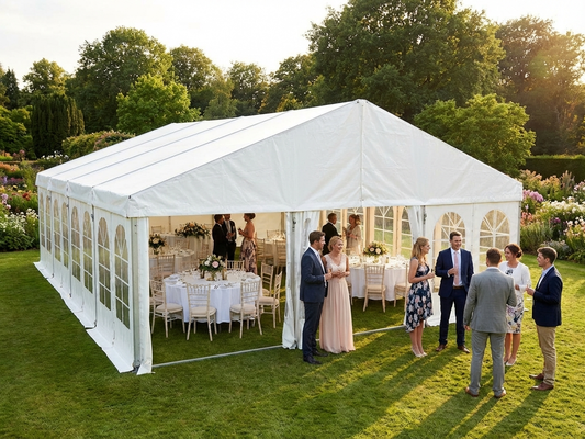 Professional Marquee 9x12m White PVC with Aluminium Frame - product detail
