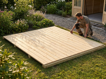 Wooden floor for Modularo garden shed - product detail