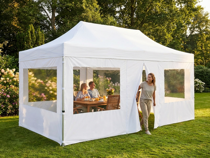 White gazebo sidewall kit 3x6m for outdoor use - product detail