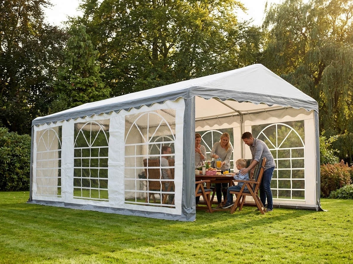 Marquee tent in grey and white for outdoor events - view 3