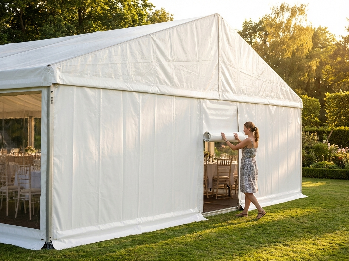 3m white PVC endwall for indoor and outdoor use