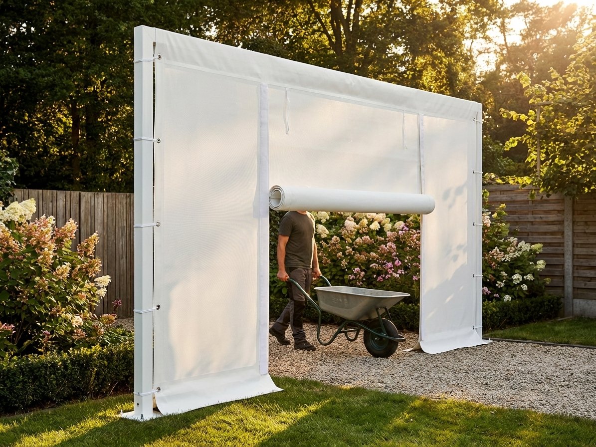 White PVC Endwall 6m for indoor and outdoor use - view 3