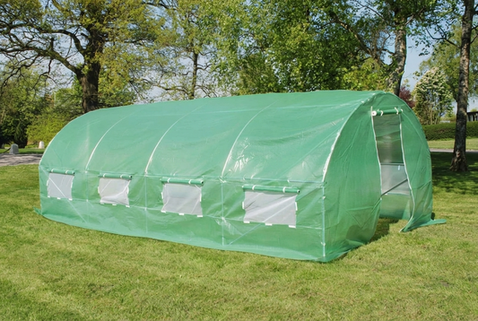 Green polytunnel greenhouse 3x6x2 m for gardening