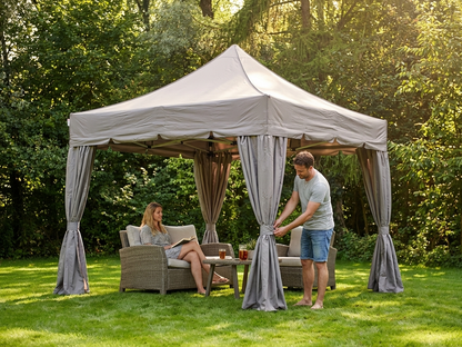 Pop Up Gazebo 3x3m Latte with Aluminium Frame