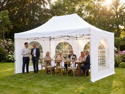 White Gazebo 4x6m with Steel Frame for Outdoor Events - product detail