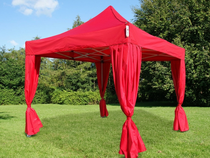 Pop up gazebo 3x3m in red with aluminium frame for outdoor events