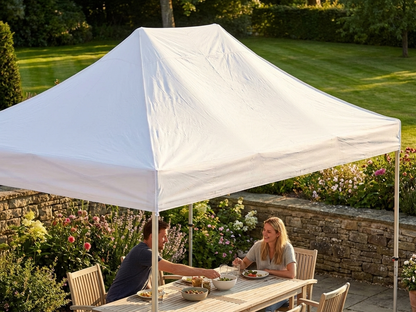 White gazebo roof cover 2.5x5m for outdoor use