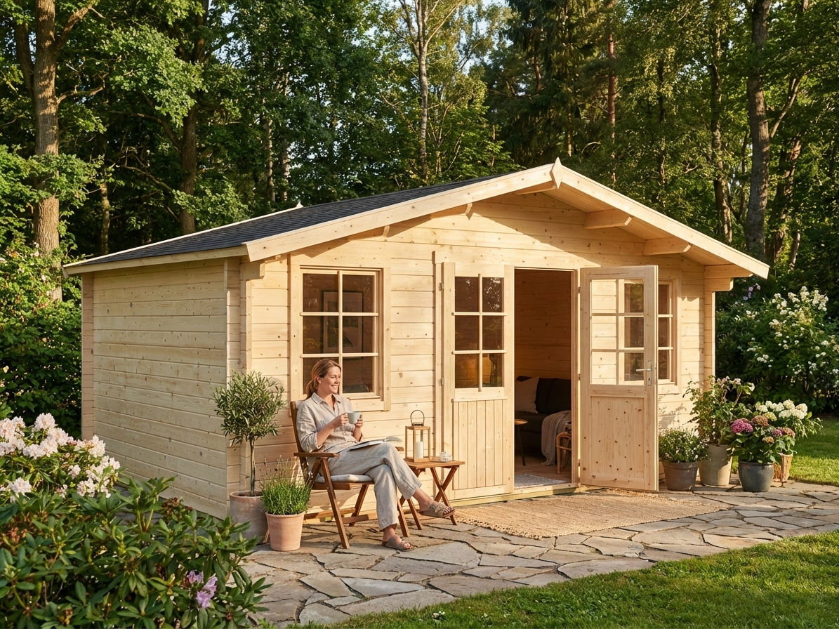Natural wooden cabin made from Nordic Spruce, ideal for outdoor use - view 3