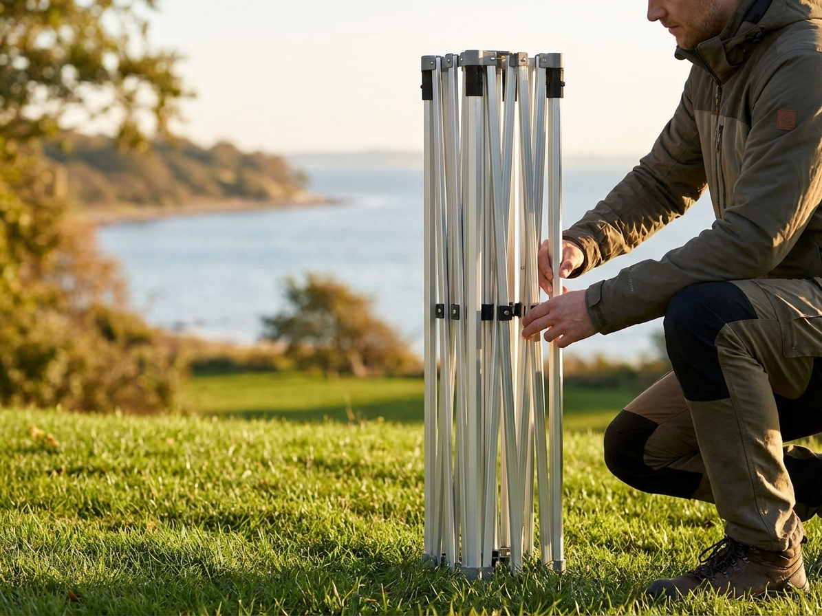 Aluminium gazebo frame 2.5x2.5m in silver, adjustable height - view 3