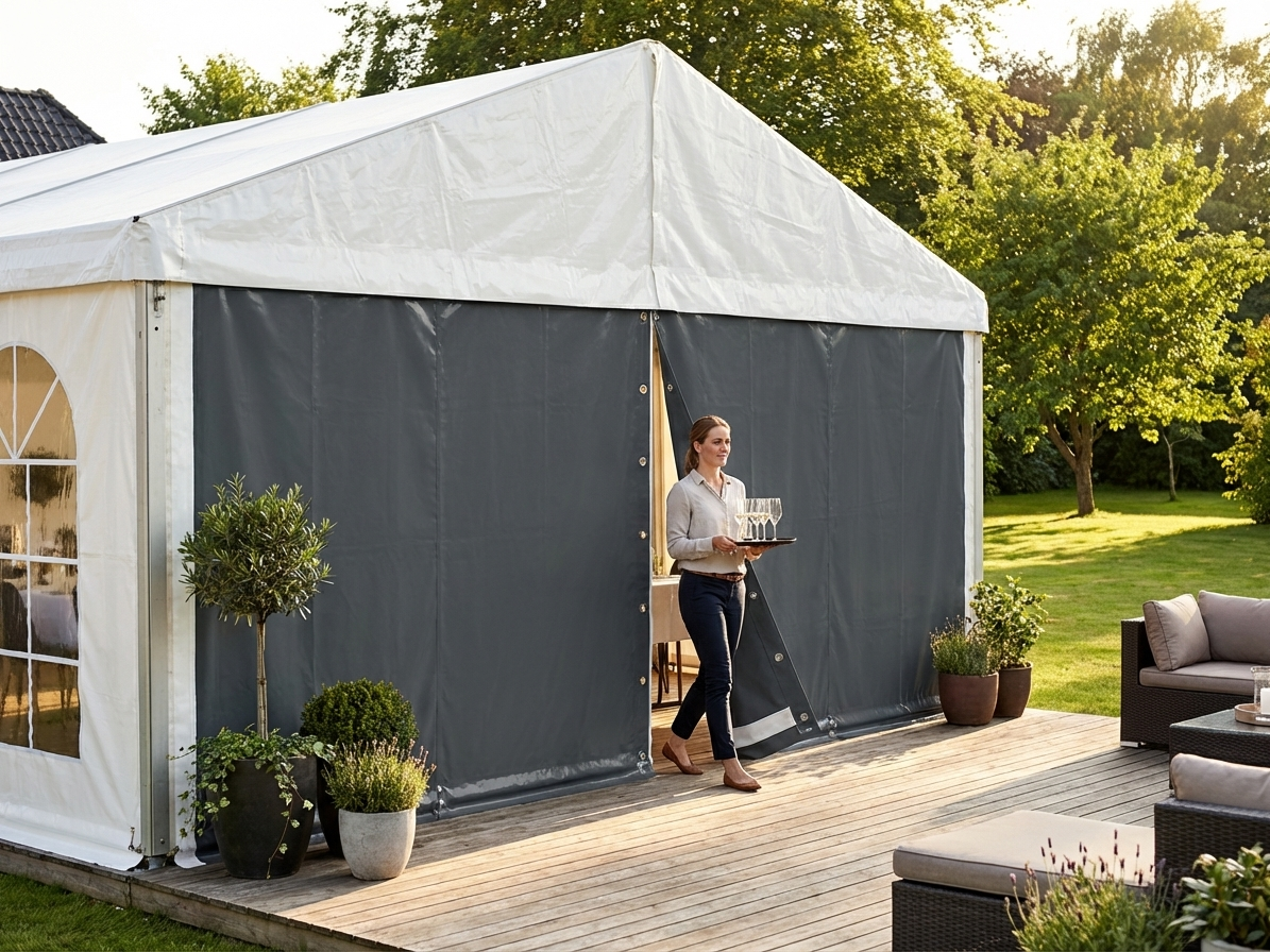 PVC/Polyester Endwall 5m Dark Grey for Industrial Use - view 3