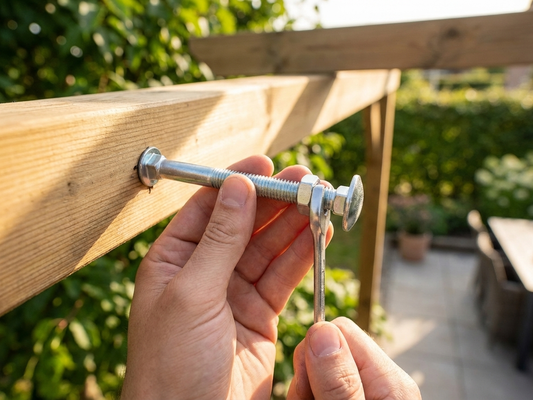 Steel Bolt and Nut M6x55 in Silver for Industrial Use - product detail