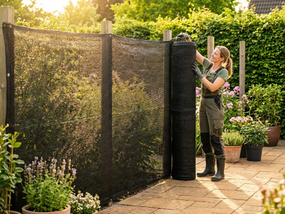 Black fence netting 2x50 m, flame retardant and UV-resistant - view 3