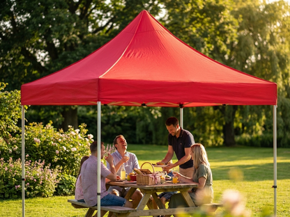 Red gazebo roof cover 4x6 m for outdoor events - product detail