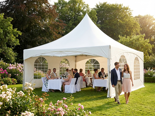 White PVC Pagoda Marquee 6x6 m for Outdoor Events - product detail