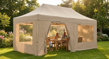 Latte Gazebo Sidewall Kit 4x6m for Outdoor Use