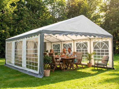 Marquee Tent 5x8 m Grey/White for Outdoor Events