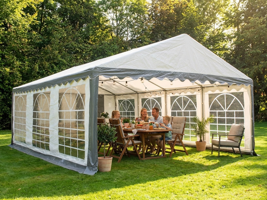 Marquee Tent 5x8 m Grey/White for Outdoor Events