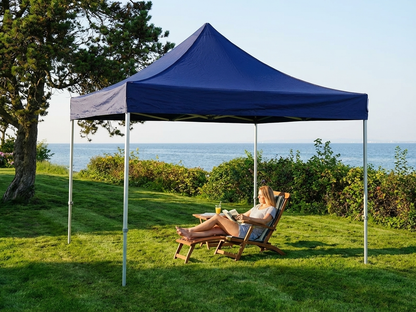 Pop up gazebo 3x3m dark blue with aluminium frame for outdoor use - product detail