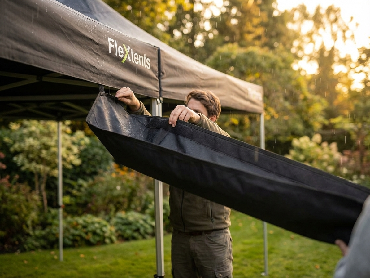 Black raingutter for FleXtents, 4 metres long - view 3
