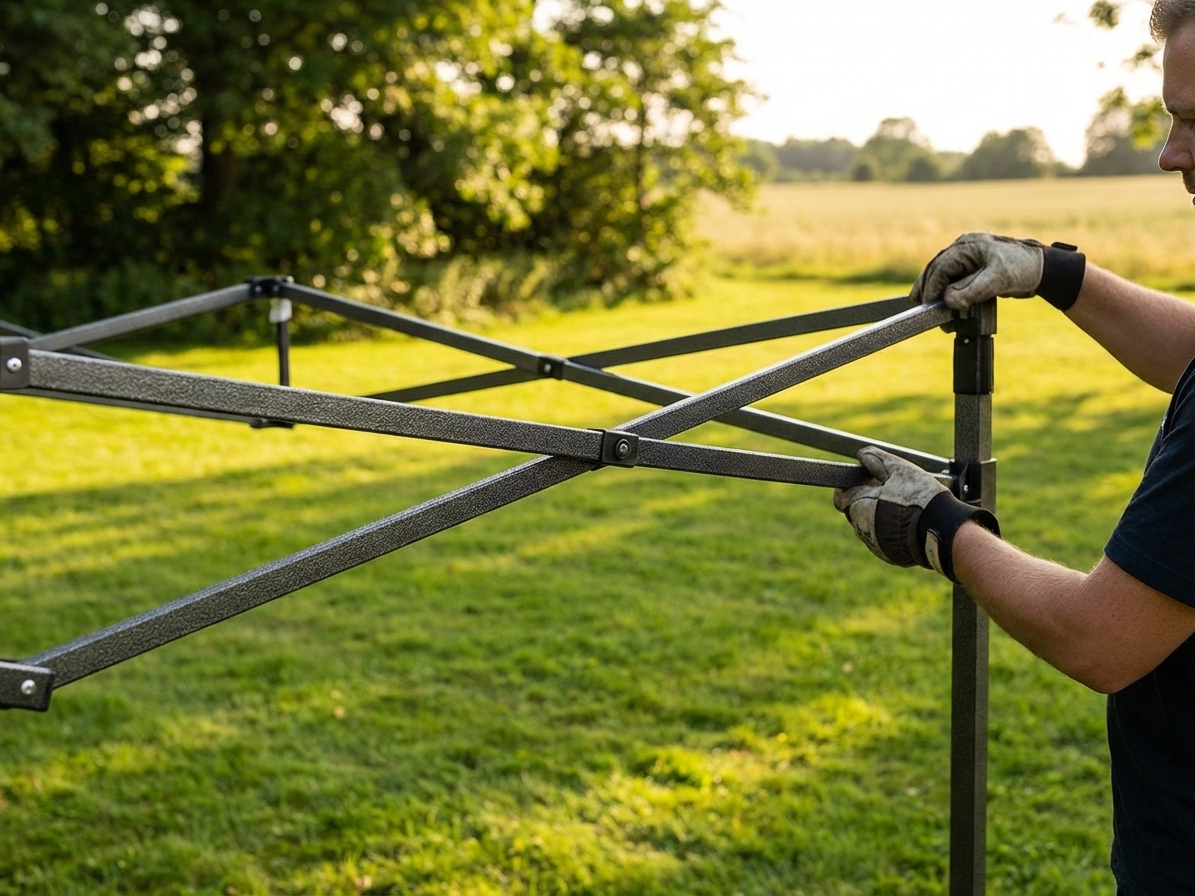1.5m Black Scissor Bar made from Hammered Steel - view 3