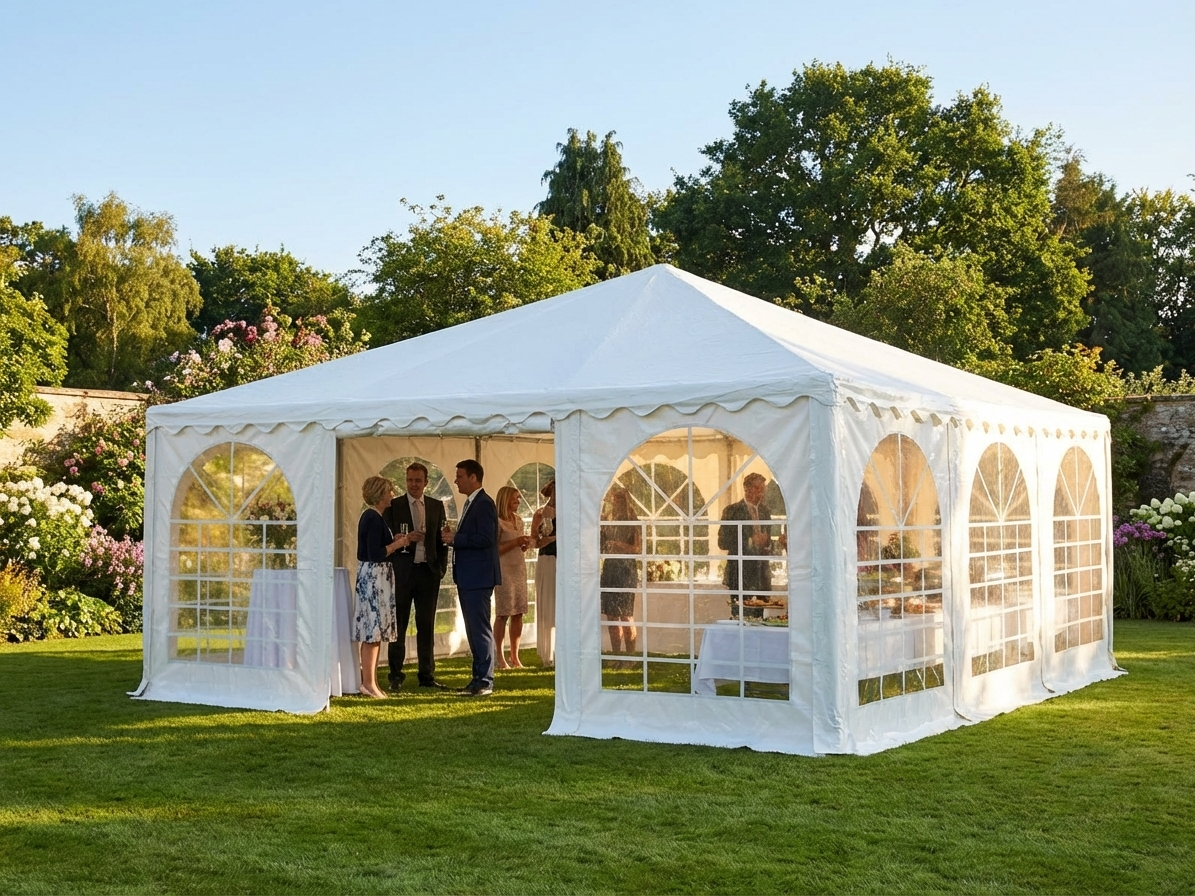White PVC Pagoda Marquee 7x7 m for event use - product detail