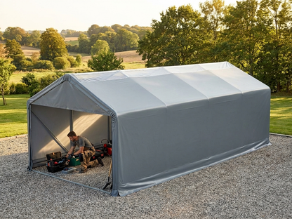 PVC Roof Cover 6x12 m Grey for outdoor storage - view 3