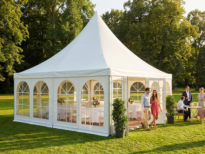 6x6 m White Pagoda Tent PRO with Heavy PVC for events - product detail